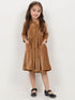 Imported Velour Princess Frock (Brown)