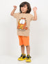Garfield Adventure Cotton Short Set (Beige & Orange)