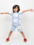 Elephant Buddy Cotton Short Set (Baby Blue)