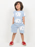 Elephant Buddy Cotton Short Set (Baby Blue)