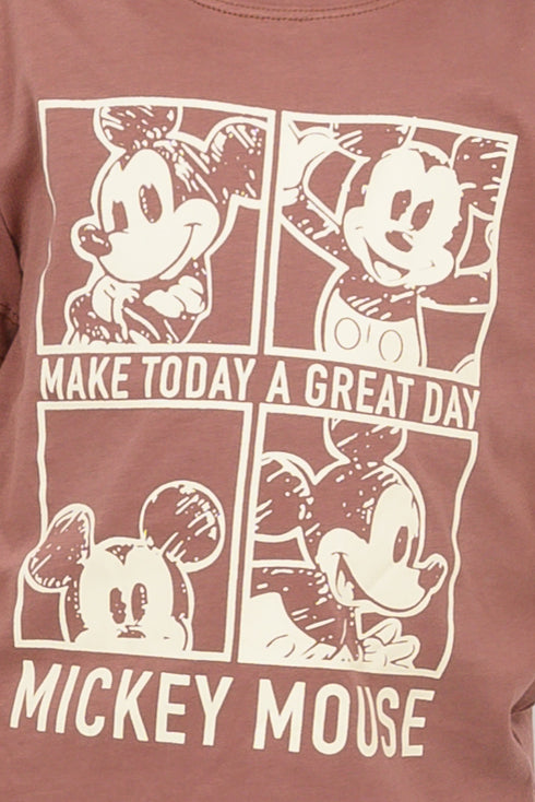 Make Today A Great Day Cotton Short Set (Terracotta & Cream)