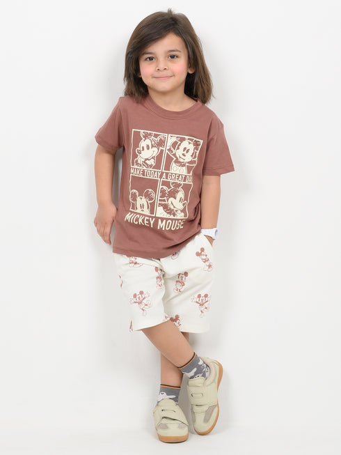 Make Today A Great Day Cotton Short Set (Terracotta & Cream)