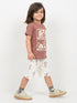 Make Today A Great Day Cotton Short Set (Terracotta & Cream)