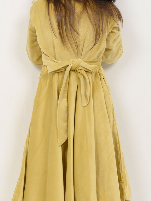 Imported Velour Princess Frock (Pistachio)