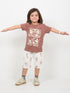 Make Today A Great Day Cotton Short Set (Terracotta & Cream)