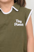 Embroidered Sleeveless Short Set (Dark Green)