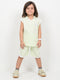 Embroidered Sleeveless Short Set (Pale Mint Green)