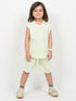 Embroidered Sleeveless Short Set (Pale Mint Green)