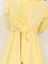 Imported Velour Princess Frock (Lemon Yellow)