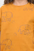 Elephant Themed Cotton Short Set (Mustard Yellow)