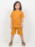 Elephant Themed Cotton Short Set (Mustard Yellow)
