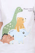 Happy Friends Cotton Short Set (White & Green)