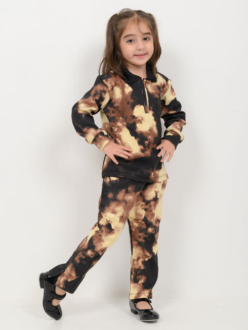 Imported Ribbed Tie-Dye 2 Piece Set (Mocha Storm)