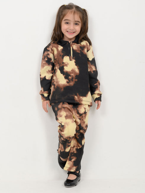 Imported Ribbed Tie-Dye 2 Piece Set (Mocha Storm)