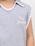 Embroidered Sleeveless Short Set (Heather Grey)
