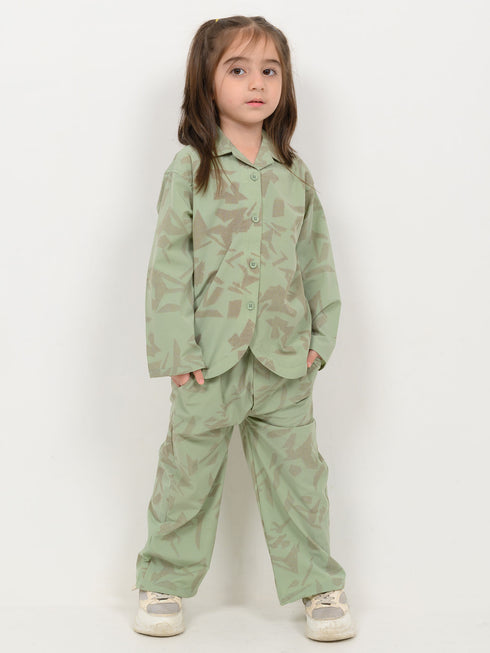 Imported Textured Wash & Wear 2 Piece Set (Sage Green)