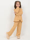 Imported Textured Wash & Wear 2 Piece Set (Golden Khaki)