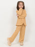 Imported Textured Wash & Wear 2 Piece Set (Golden Khaki)