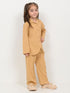 Imported Textured Wash & Wear 2 Piece Set (Golden Khaki)