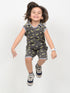 Hulk Mania Sleevesless Short Set (Charcoal Grey)