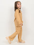 Imported Textured Wash & Wear 2 Piece Set (Golden Khaki)