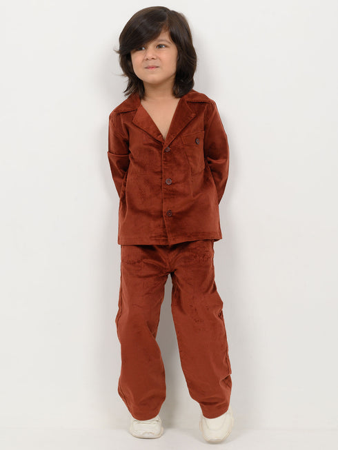 Imported Corduroy Royal Co-ord Set (Rust Brown)