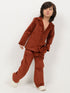 Imported Corduroy Royal Co-ord Set (Rust Brown)