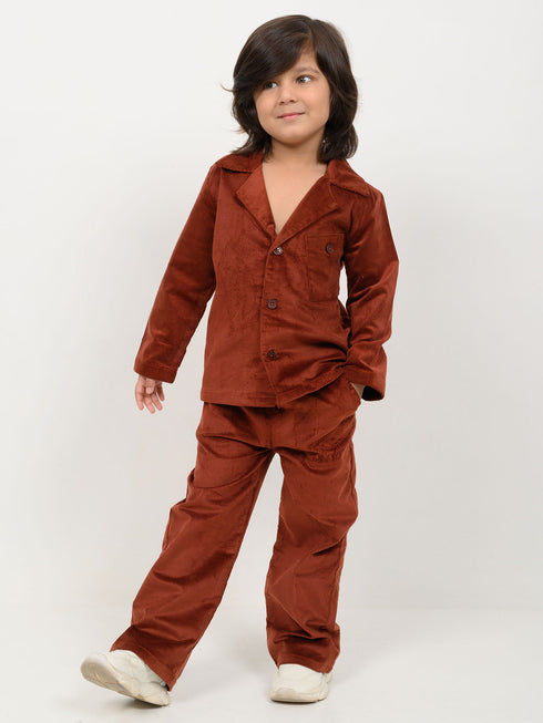 Imported Corduroy Royal Co-ord Set (Rust Brown)