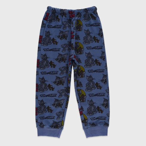 Tom & Jerry Allover Printed Fleece Tracksuit (Dark Blue)