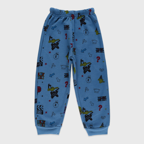 Looney Tunes Allover Printed Fleece Tracksuit (Blue)