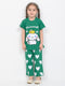Frill Sleeves Cinnamoroll’s Garden Cotton Trouser Set (Kelly Green)