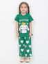 Frill Sleeves Cinnamoroll’s Garden Cotton Trouser Set (Kelly Green)