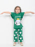 Frill Sleeves Cinnamoroll’s Garden Cotton Trouser Set (Kelly Green)