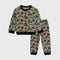 Tom & Jerry Allover Printed Fleece Tracksuit (Light Green)
