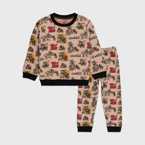 Tom & Jerry Allover Printed Fleece Tracksuit