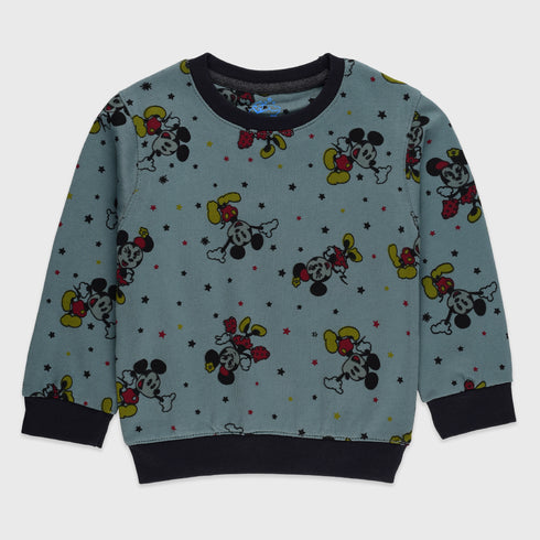 Mickey Mouse Allover Printed Fleece Tracksuit (Teal)