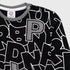 Alphabet Printed Fleece Sweatshirt (Black)