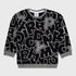 Alphabet Printed Fleece Sweatshirt (Black)