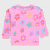 Flowers Printed Terry Sweatshirt (Pink)