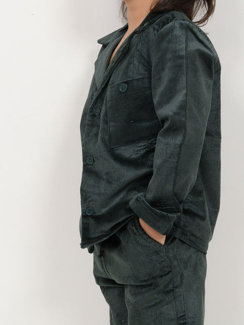 Imported Corduroy Royal Co-ord Set (Midnight Green)