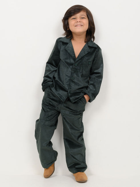 Imported Corduroy Royal Co-ord Set (Midnight Green)