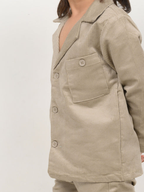 Imported Corduroy Royal Co-ord Set (Stone Beige)