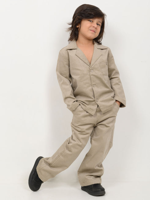 Imported Corduroy Royal Co-ord Set (Stone Beige)