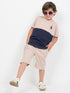 The Little Legend Cotton Short Set (Beige & Navy)