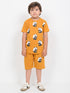Little Panda Adventure Cotton Short Set (Musturd)