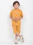 Jurassic Jammies Cotton Short Set (Mustard)