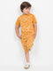 Jurassic Jammies Cotton Short Set (Mustard)