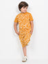 Jurassic Jammies Cotton Short Set (Mustard)