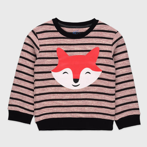 Fox Printed Striped Fleece Tracksuit