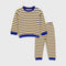 Striped Thick Fleece Tracksuit (Yellow/Blue)